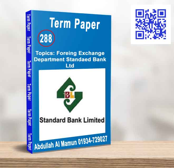 Foreign Exchange Department Standard Bank Ltd